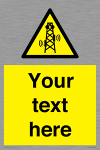 Custom warning RF radiation transmitter